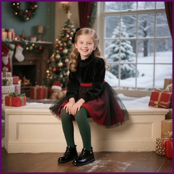 Toddler Girls Leather Boots with Memory Foam, Water Resistant Mid Calf - Picture 3 of 8